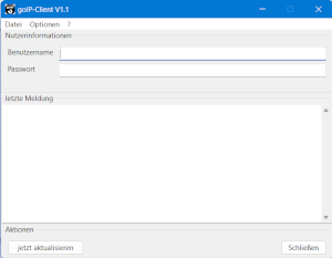 Screenshot vom GoIP Client